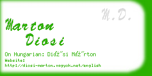 marton diosi business card