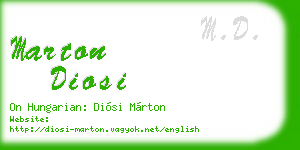 marton diosi business card